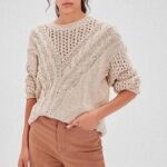 РОЗОВЫЙ ЖАКЕТ С УЗОРОМ «ЛИСТЬЯ»