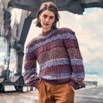 Жаккардовый джемпер на круглой кокетке