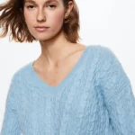 Свитер с отворотом на воротнике MANGO