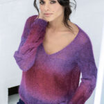 Пуловер с расклешенными рукавами