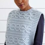 Жакет с ажурным узором и шнуровкой