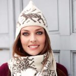 Шарф с жаккардовым узором